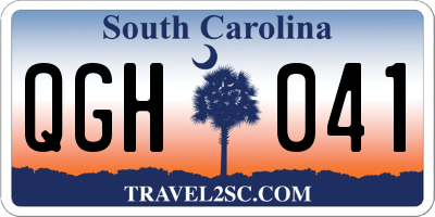 SC license plate QGH041
