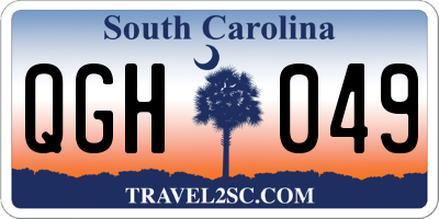 SC license plate QGH049