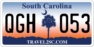 SC license plate QGH053