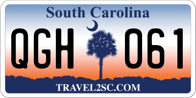 SC license plate QGH061