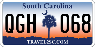 SC license plate QGH068