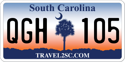 SC license plate QGH105