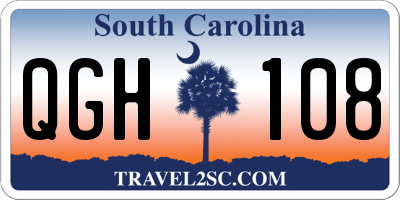 SC license plate QGH108