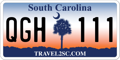 SC license plate QGH111