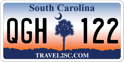 SC license plate QGH122