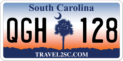 SC license plate QGH128