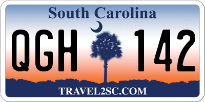 SC license plate QGH142