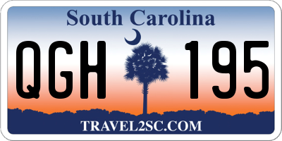 SC license plate QGH195