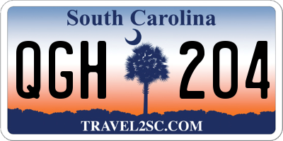 SC license plate QGH204