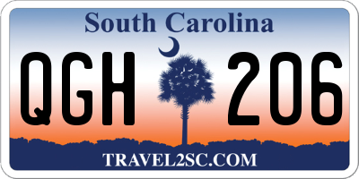 SC license plate QGH206