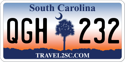 SC license plate QGH232