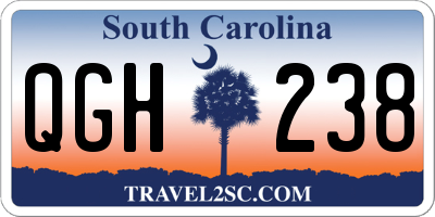 SC license plate QGH238
