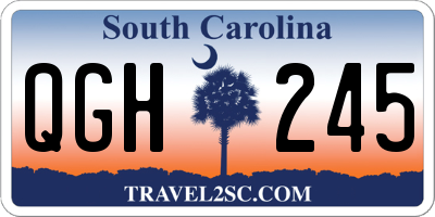 SC license plate QGH245