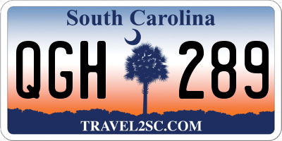 SC license plate QGH289