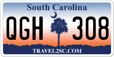 SC license plate QGH308