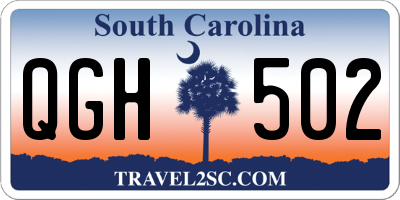 SC license plate QGH502