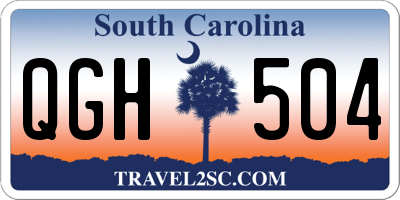 SC license plate QGH504