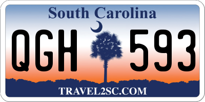 SC license plate QGH593