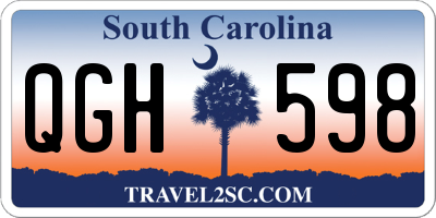 SC license plate QGH598