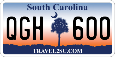 SC license plate QGH600