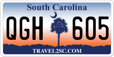 SC license plate QGH605