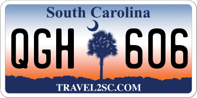 SC license plate QGH606