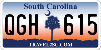 SC license plate QGH615
