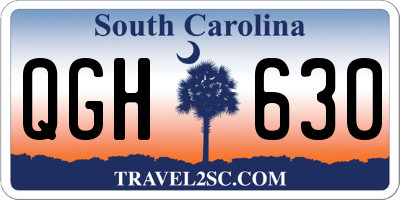 SC license plate QGH630
