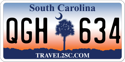 SC license plate QGH634
