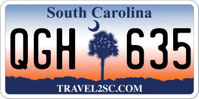 SC license plate QGH635