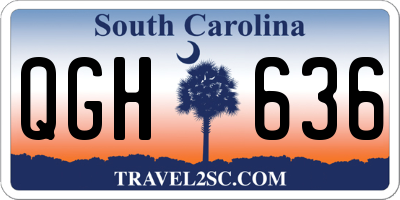 SC license plate QGH636