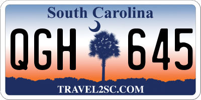 SC license plate QGH645