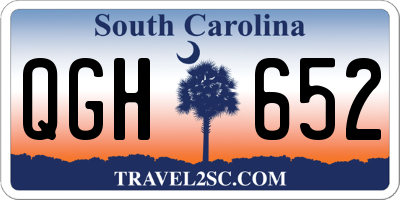 SC license plate QGH652
