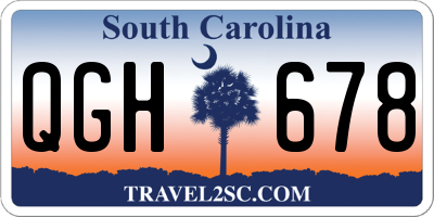 SC license plate QGH678