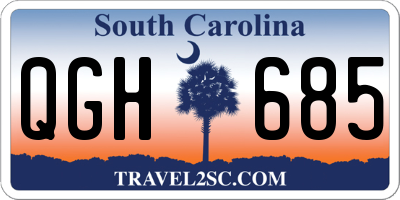 SC license plate QGH685