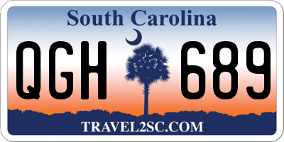 SC license plate QGH689