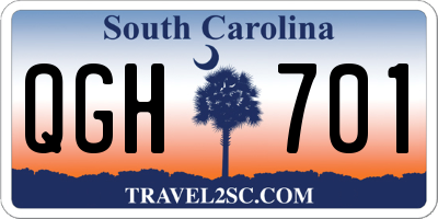 SC license plate QGH701