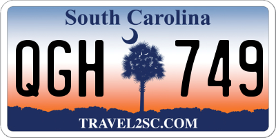 SC license plate QGH749
