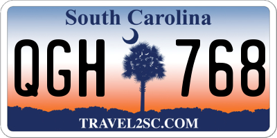 SC license plate QGH768