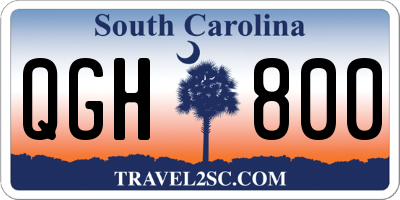 SC license plate QGH800