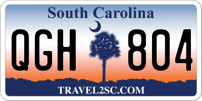 SC license plate QGH804