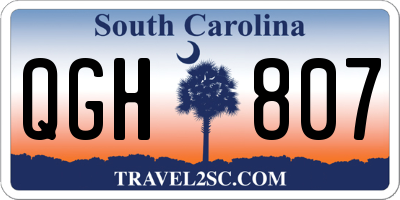 SC license plate QGH807
