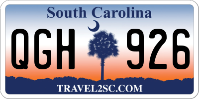 SC license plate QGH926