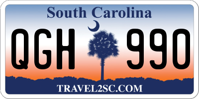 SC license plate QGH990