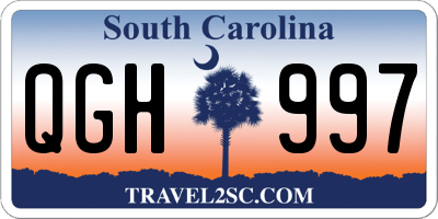 SC license plate QGH997