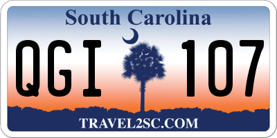 SC license plate QGI107