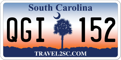 SC license plate QGI152