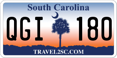 SC license plate QGI180