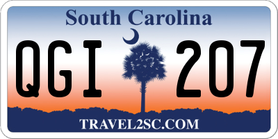 SC license plate QGI207