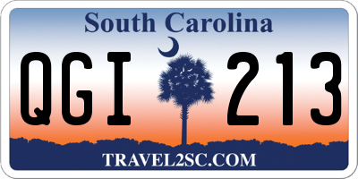 SC license plate QGI213